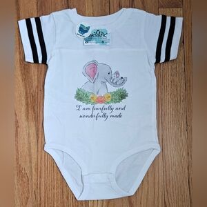 NWT 18 Months Boy Fearfully & wonderfully made Elephant Onesie by Inktastic